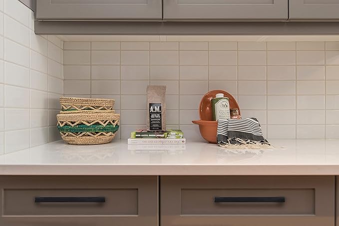 Ravinte 10 Pack Solid 3-3/4 Inch Center to Center Slim Square Bar Drawer Handles Kitchen Cabinet Handles Black Drawer Pulls Kitchen Cabinet Hardware Kitchen Handles Matte Black Cabinet Pulls