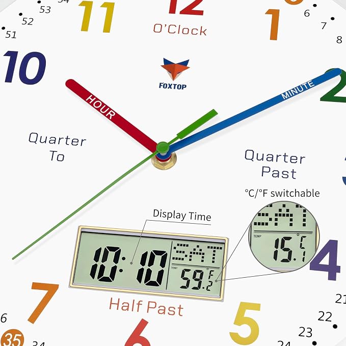 Foxtop Digital and Analog Learning Clock