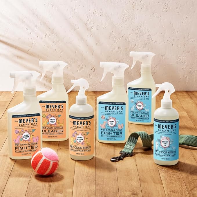 Mrs. MEYER'S CLEAN DAY Pet Stain & Odor Fighter,Coconut Leaf Scent,16oz,(Pack of 2)
