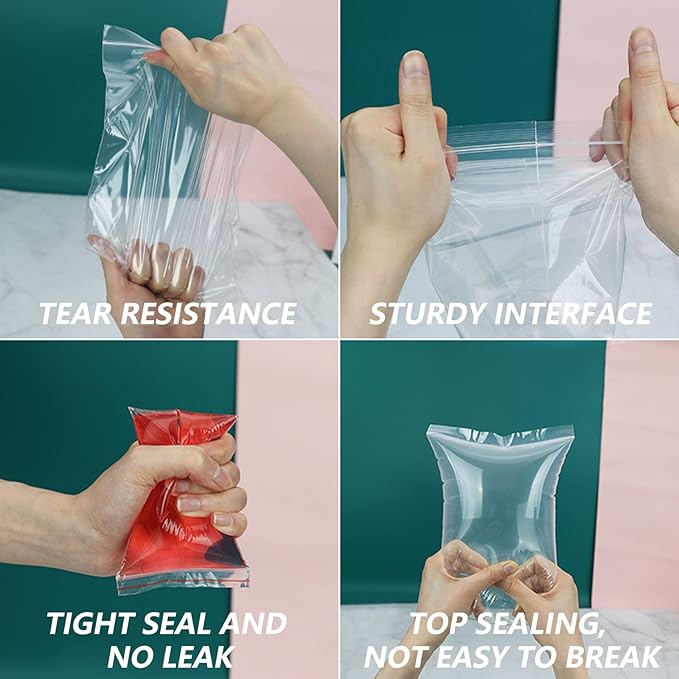 12" x 18"(1000 Count) Large Zip Plastic Poly Bags - 2 Mil Clear Reclosable Zipper Bags for Prints, Photos, Documents, Clothing, T-Shirt, Storage