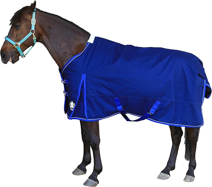 T TEKE Ultimate Turnout Blanket for Horses, 1050D Ballistic Nylon Outer, 220g Medium Weight Filling