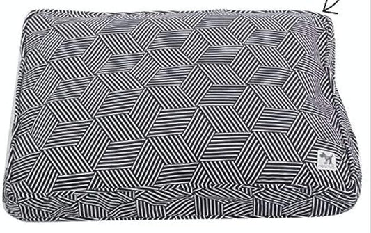 Molly Mutt Sheepy Wool Crate Mat - 100% Cotton Canvas Cover with Temperature-Regulating 100% Natural Wool-Filled Insert Dog Bed - Soft & Supportive Wool-Filled Bed - (24"x18"x2.5", Rough Gem)
