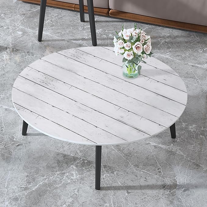 Abyssaly White Gray Wood Contact Paper 35.4 in X 118 in Self-Adhesive Removable