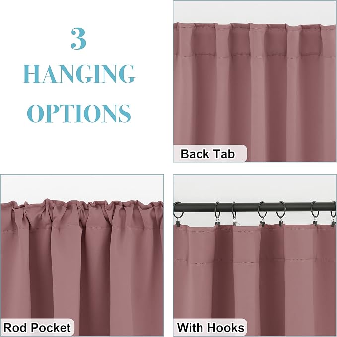RYB HOME Small Window Curtains