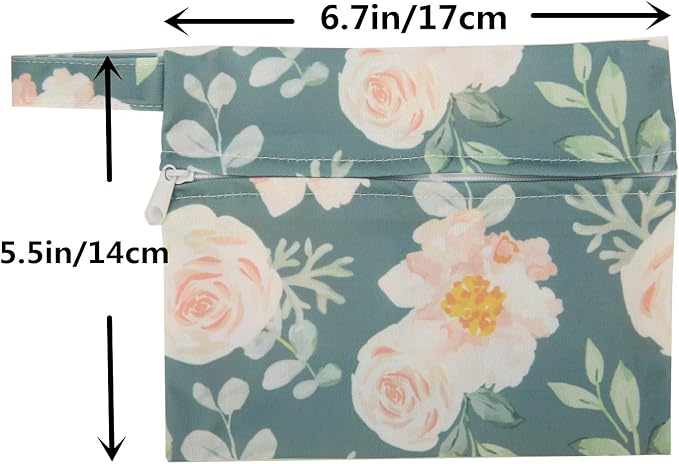 5 XS Panty Liners 1 Wet Bag Cloth Menstrual Pads Reusable Washable (Butterflies, XS Panty Liners)
