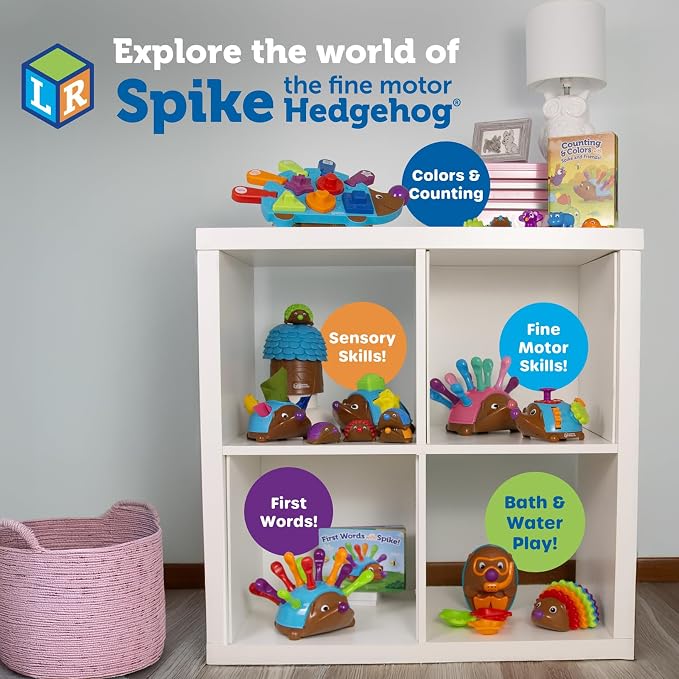 Learning Resources Spike the Fine Motor Hedgehog Sensory Tree House - 7 Pieces, Ages 18+ months Fine Motor and Sensory Toy, Toddler Educational Toys, Montessori Toys