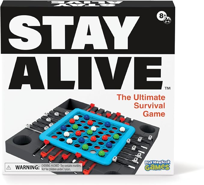 Stay Alive Board Game - Family Game Night, Strategic Game Play, Retro Board Games, The Ultimate Survival, Multi-Player, for Kids, Ages 8+
