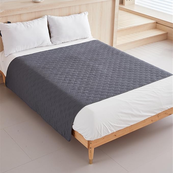 GIBZ Waterproof Dog Bed Blanket Cover Anti Slip Pet Furniture Protector Washable Large Washable Quilted Mat for Indoor, Dark Grey, 170x200cm