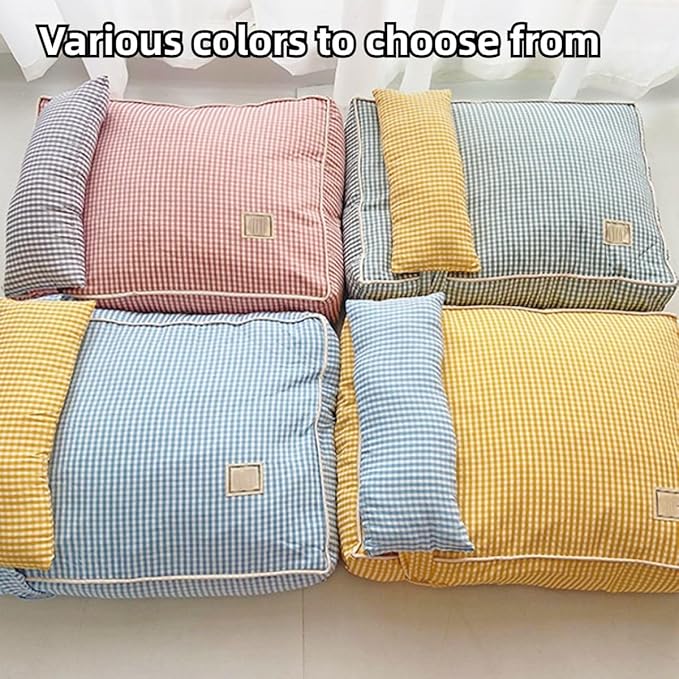 Dog Bed for Small Dogs, Dog Mattress with Pillow for Crate Kennel, Sofa Dog Bed, Super Soft Pet Bed for Medium, Small Dogs Breeds,Pet Bed Puppy Bed,Beds & Furniture (Grey,Large)