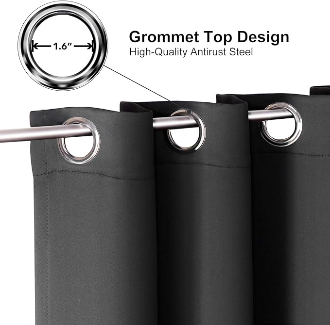 ChrisDowa Grommet Room Darkening Curtains