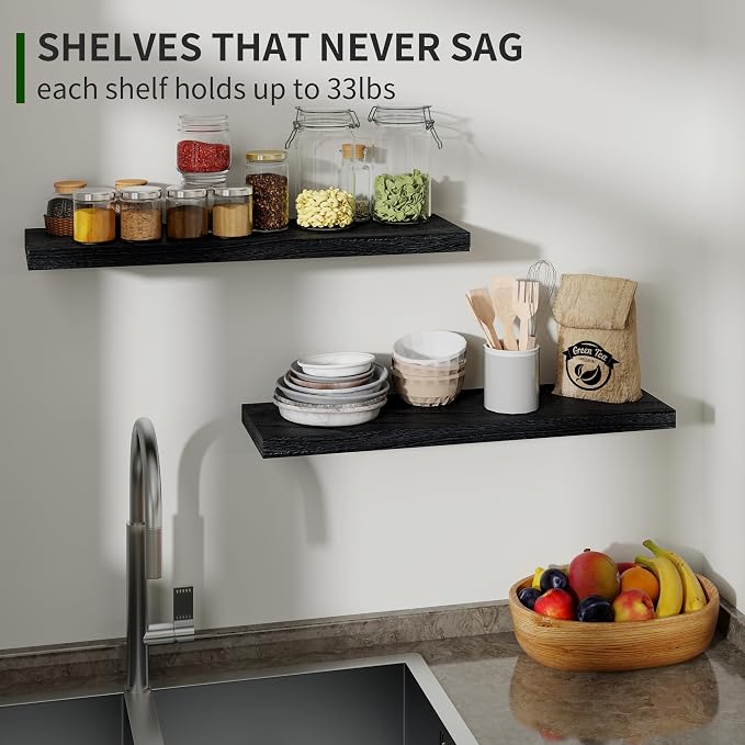 Marsmiles Wood Floating Shelves