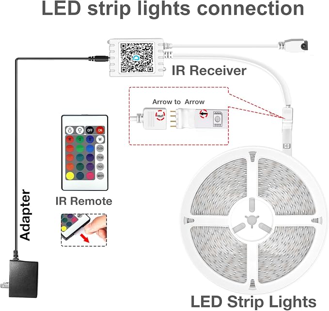 DAYBETTER Led Strip Lights 300 ft Color Changing Lights Strip