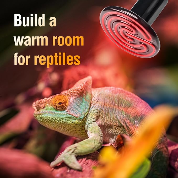 Leoterra 150w Ceramic Heat Emitter, Ceramic Heat Lamp Bulbs for Reptiles, Reptile Tank,Hedgehogs Chicken coop Heater,Dog,Cat,Strong Durable and Powerful,Gives Off No Light(150w 2-Pack)