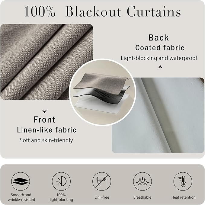 Self-Adhesive Complete 100% Blackout Curtain