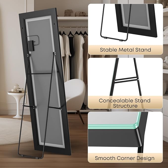Kosmonia 56"x18" Full Length LED Mirror