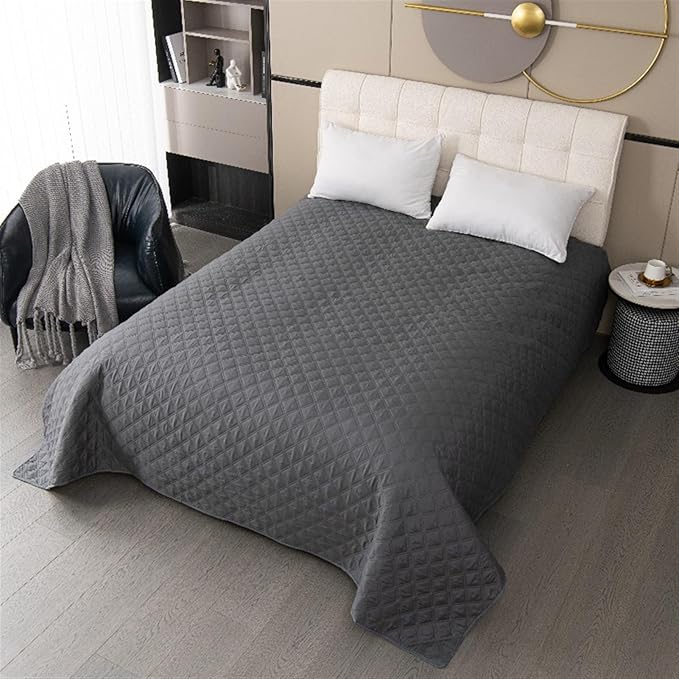 GIBZ Waterproof Dog Bed Cover Anti Slip Pet Furniture Protector Blanket Washable Thick Quilted Mat, Navy Blue, 172x208cm