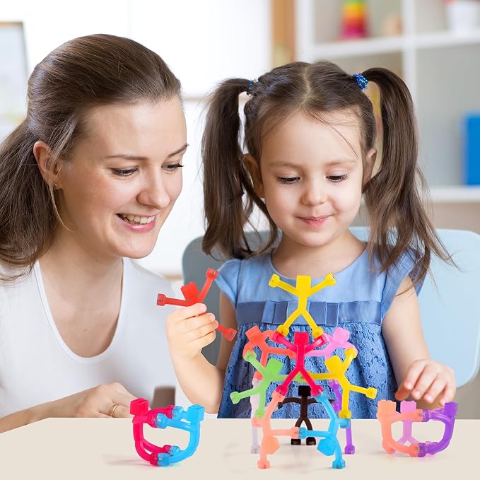 15pcs Magnetic Robote Figures for Kids 3-8 Travel STEM Fidget Toy | Safe ASTM-certified, Quiet Play for Airplane Car Trips Restaurant, Develops Creativity for Classroom Rewards Stocking Stuffer