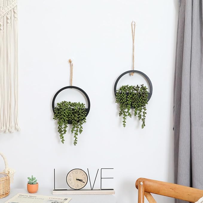 Artificial Hanging Plants Hanging Planter Fake Succulents Artificial String of