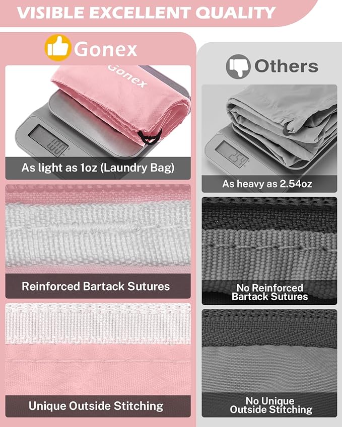 Compression Packing Cubes, Gonex Extensible Storage Mesh Bags Organizers