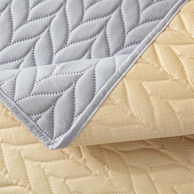GIBZ Waterproof Dog Bed Cover Anti Slip Pet Furniture Protector Washable Blanket Large Soft Quilted Mat, Coffee, 100x127cm