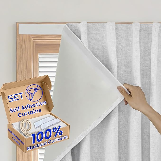 Adhesive 100% Blackout Curtain