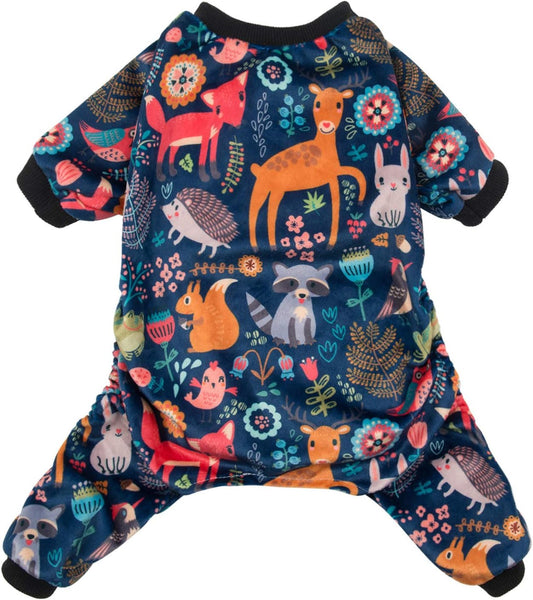 CuteBone Small Dogs Outfit Soft Puppy Onesies Pjs Dog Pajamas Pet Coat Cat Apparel Comfy Doggie Jumpsuit Bodysuit for All Seasons P75M