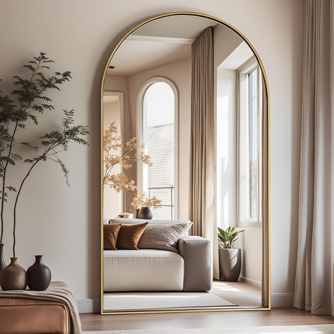 DMWOODFL Large Arched Full Length Mirror