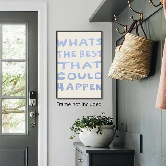 Yaasilinage Daily Reminder Positive Canvas Wall Art, Positive Affirmations Wall