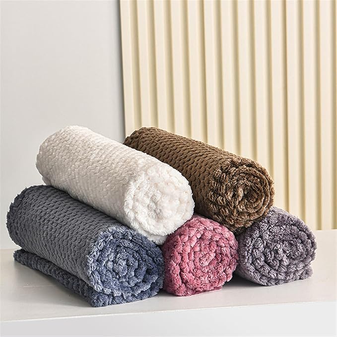 Pet Blanket Warm Soft Dog Blankets Washable Cat Throw Blankets Sofa Bed Couch Furniture Protector Cover for Small Medium Large Dogs Cats, Blue, 39" x 63"