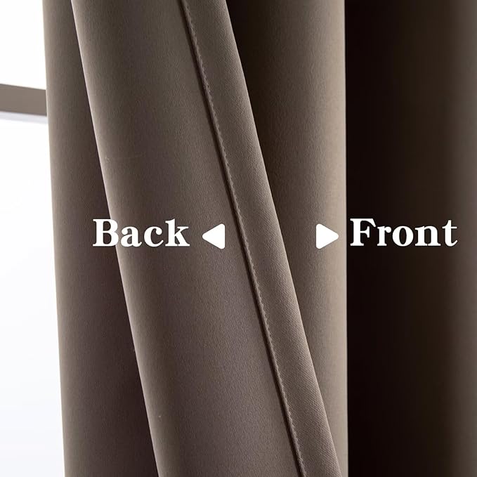 IGEMAEVE Blackout Curtains 108 Inch Length 2 Panels Set, Grommet Energy Saving