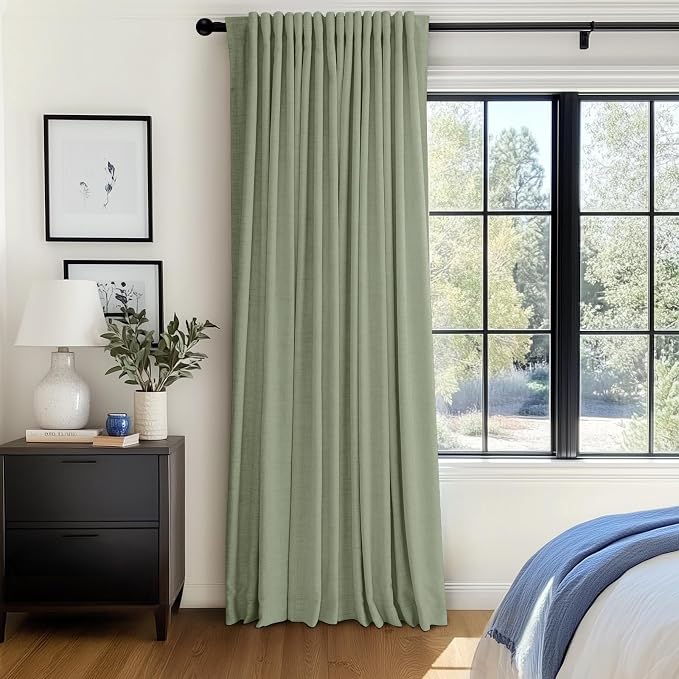 100% Blackout Shield Linen Blackout Curtains