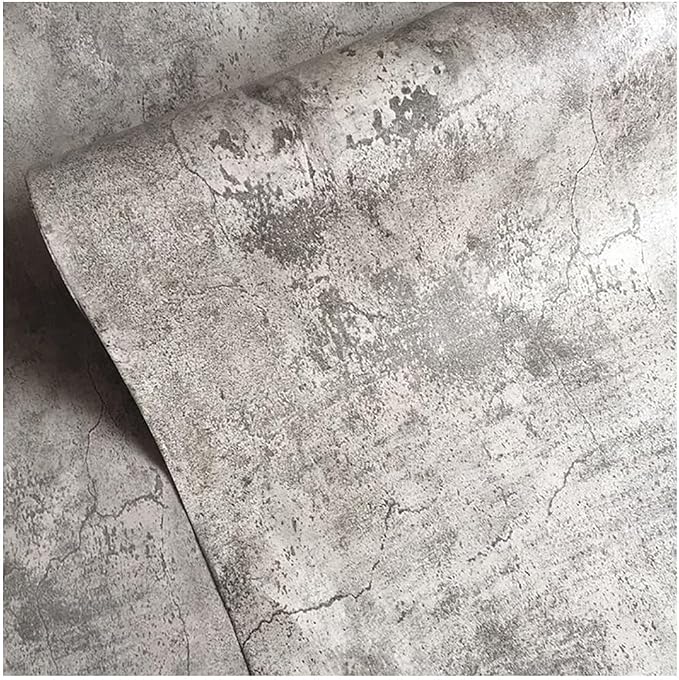 Wall Paper Peel and Stick Modern Grey Concrete Textured Wallpaper Extra Wide