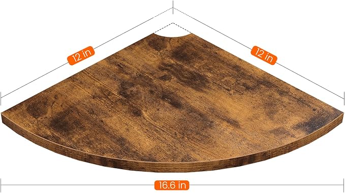 Homode Corner Shelf Wall Mount, 12 Inch Wood Floating Corner Shelves