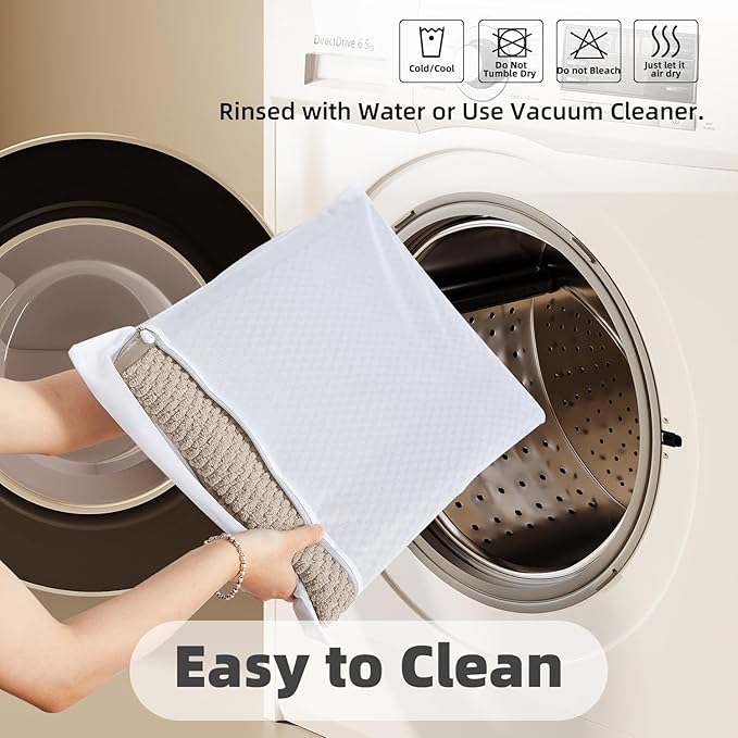 Small Bathroom Rugs, Non Slip Washable Bath Rugs Super Absorbent Bathroom Rug Thin Quick Dry Low Pile Bath Mats, Beige 12"x12"