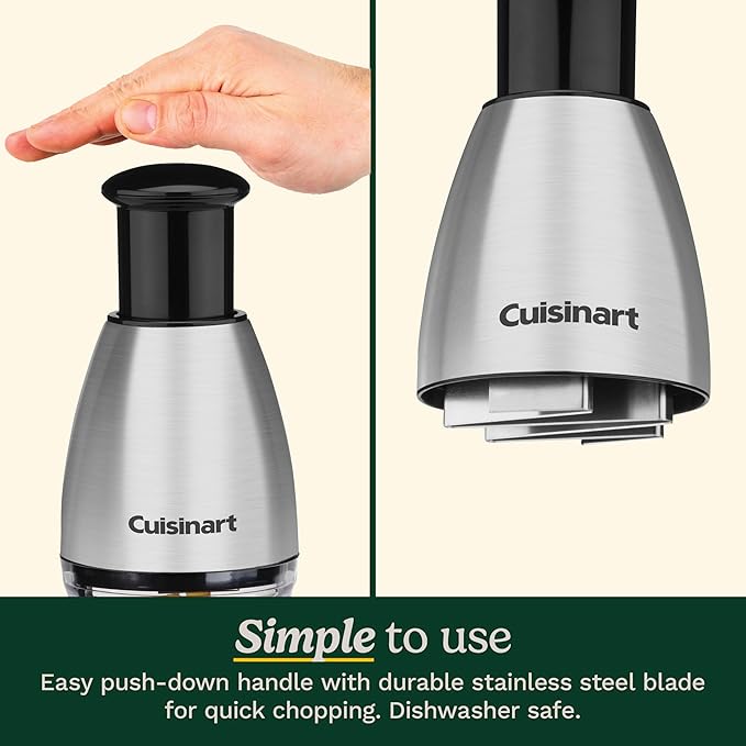 Cuisinart Chopper, Stainless Steel/Black, CTG-00-SCHP, 8.2" x 3.9" x 3.9"