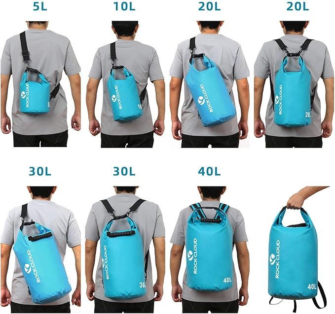 ROCK CLOUD Dry Bag Waterproof 30L Dry Sack for Kayaking Rafting Boating Beach Surfing Swimming Canoe Camping Hiking Fishing Ski