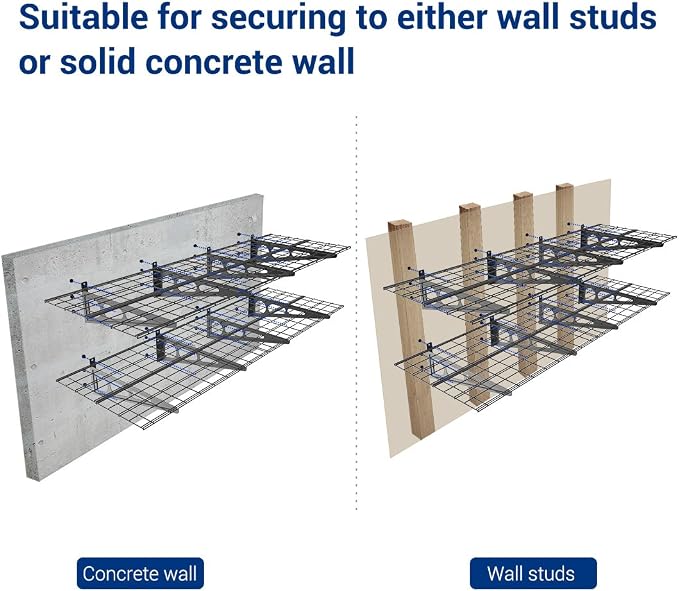 FLEXIMOUNTS WR26B-SBA 2' x 6' Wall Shelf Garage Storage Rack