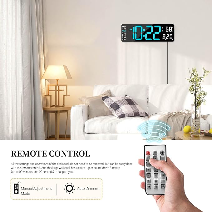 Digital Clock, Digital Wall Clock