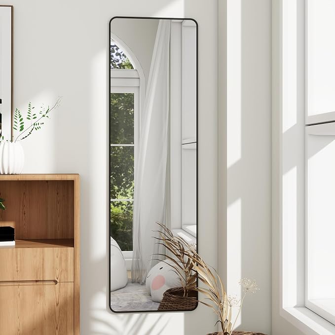 Full Length Door Mirror 14x48, Metal Frame