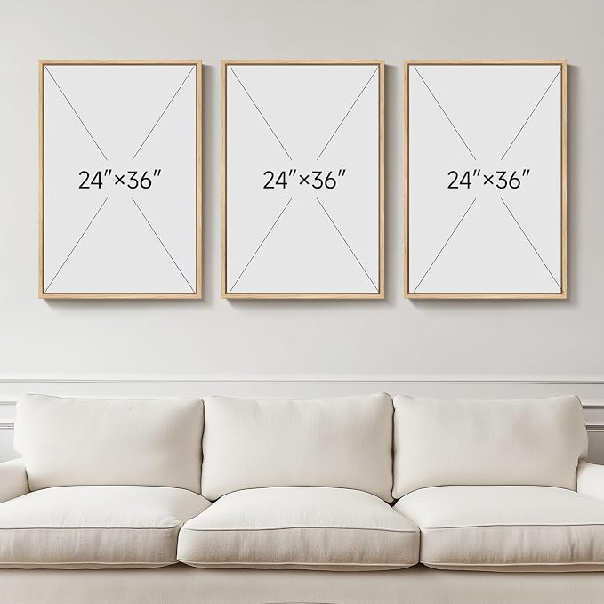 Large Framed Matisse Wall Art for Living room, 3 Piece Colorful Abstract Canvas