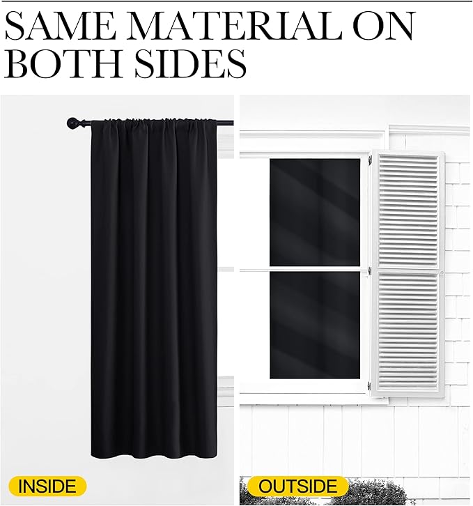 NICETOWN Halloween Black Out Curtain Panels