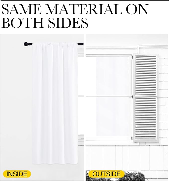 NICETOWN 50% Light Blocking Kitchen Curtains