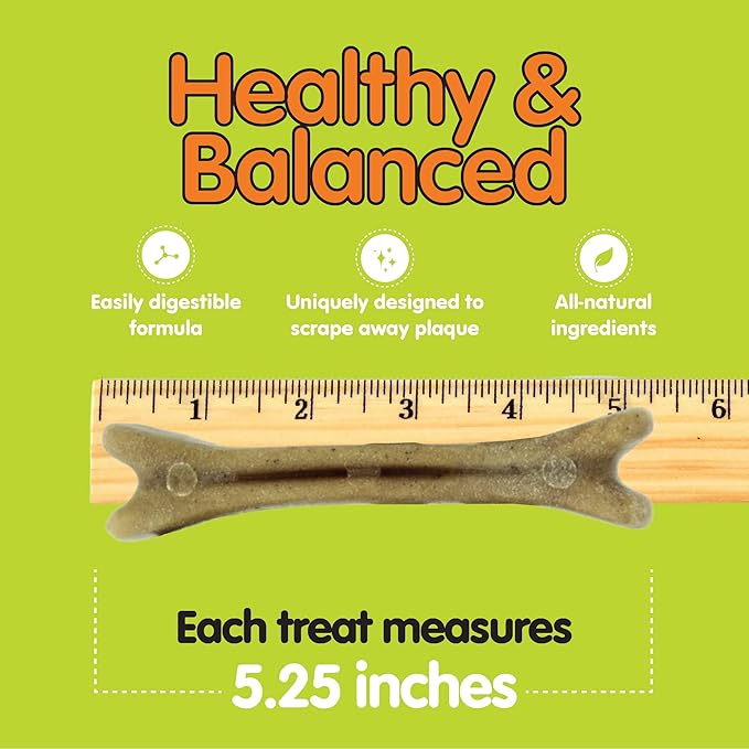 Fido - Super Breath Dental Care Bones for Dogs - 4 Count Large Dog Dental Treats for Large Dogs (Made in USA) - Tasty Dog Dental Chews Help Reduce Plaque, Tartar Buildup, and Freshens Breath