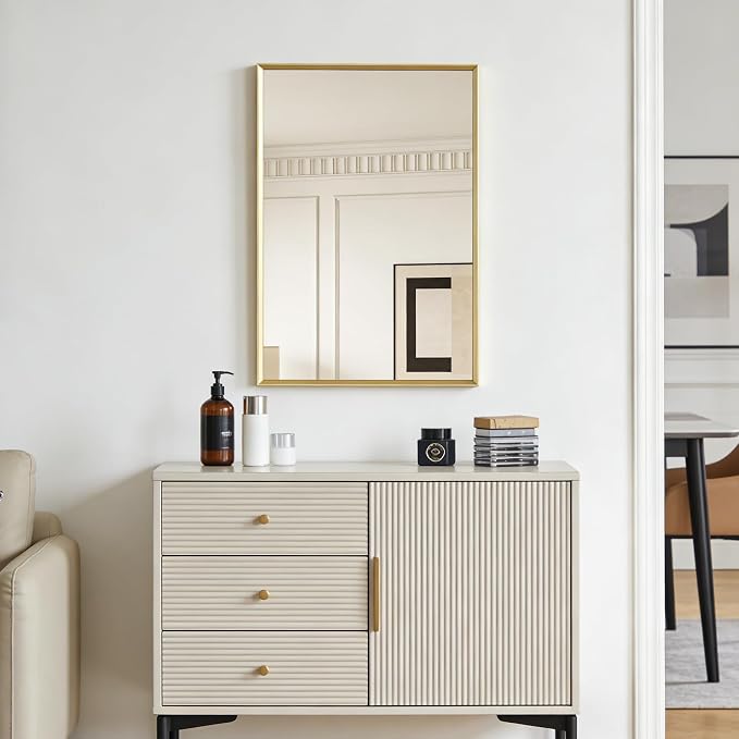 BOMINICA Brushed Gold Bathroom Mirror