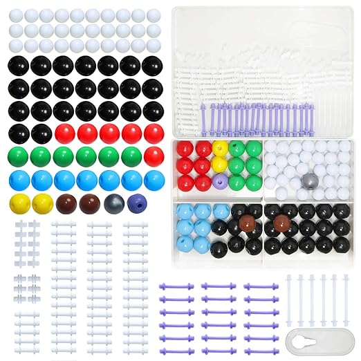 LINKTOR Chemistry Molecular Model Kit, Student or Teacher Set for Organic and Inorganic Chemistry Learning, Motivate Enthusiasm for Learning and Raising Space Imagination (190 Pack)