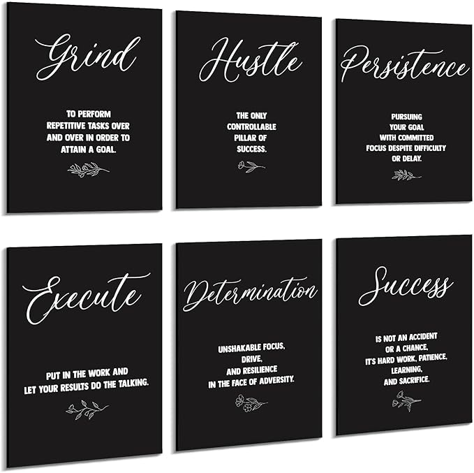 Coume 6 Pack Art Acoustic Panels 12" x 16" Inspirational Self Adhesive