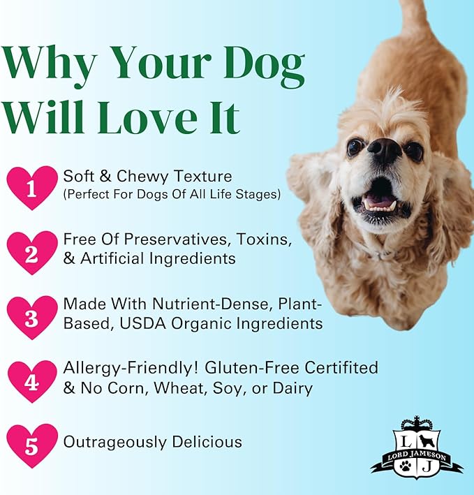 Lord Jameson: Mango Pops 6 oz - Dog Patisserie Treats, Organic Soft & Chewy No-Bake Bites, Fiber-Packed, Plant Based, Gluten & Preservative Free
