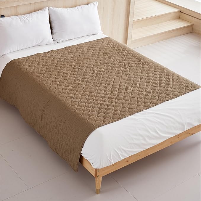 GIBZ Waterproof Dog Bed Blanket Cover Anti Slip Pet Furniture Protector Washable Large Washable Quilted Mat for Indoor, Grey, 200x200cm