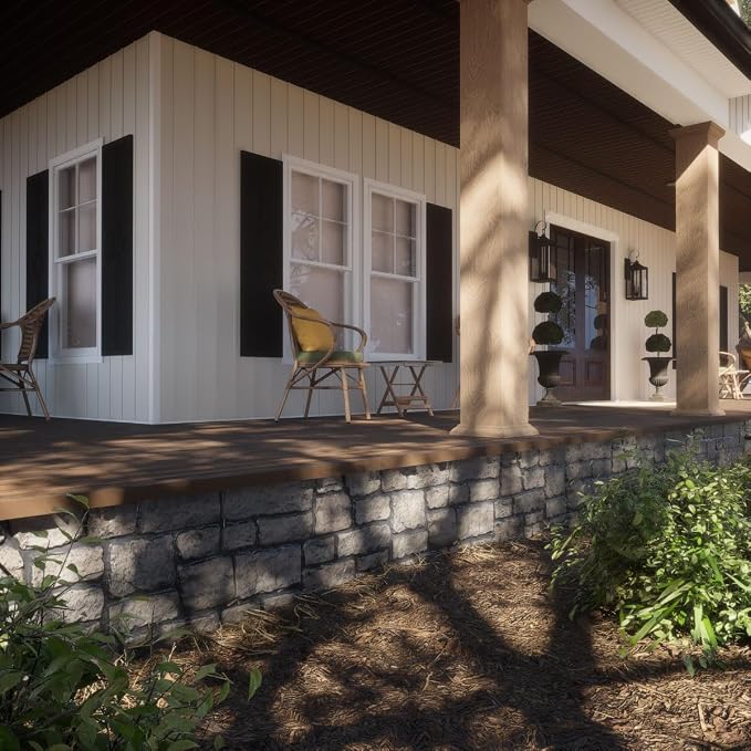 EverStone Cobblestone Faux Stone Panel, Lunar Color