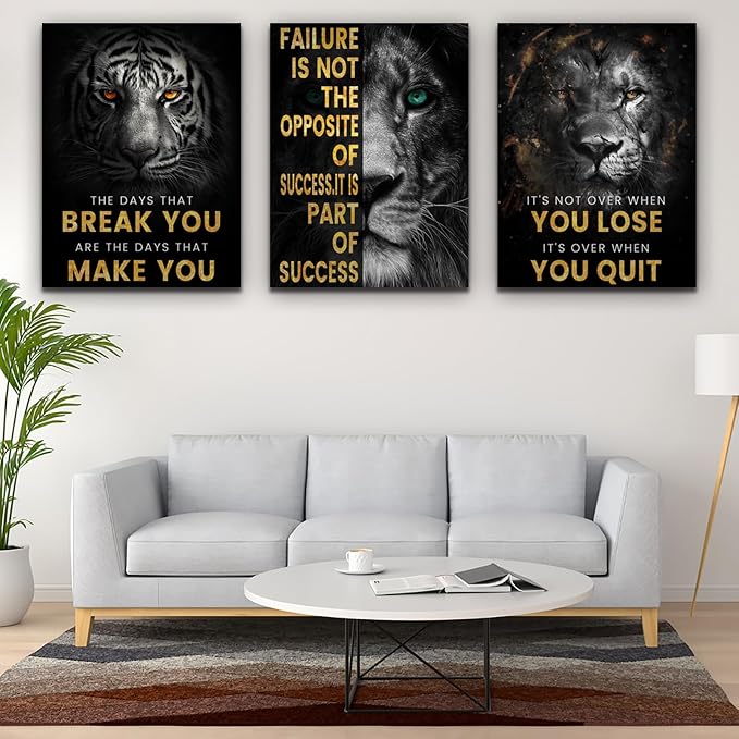 Motivational Office Wall Decor 3 Pieces Paintings Motivational